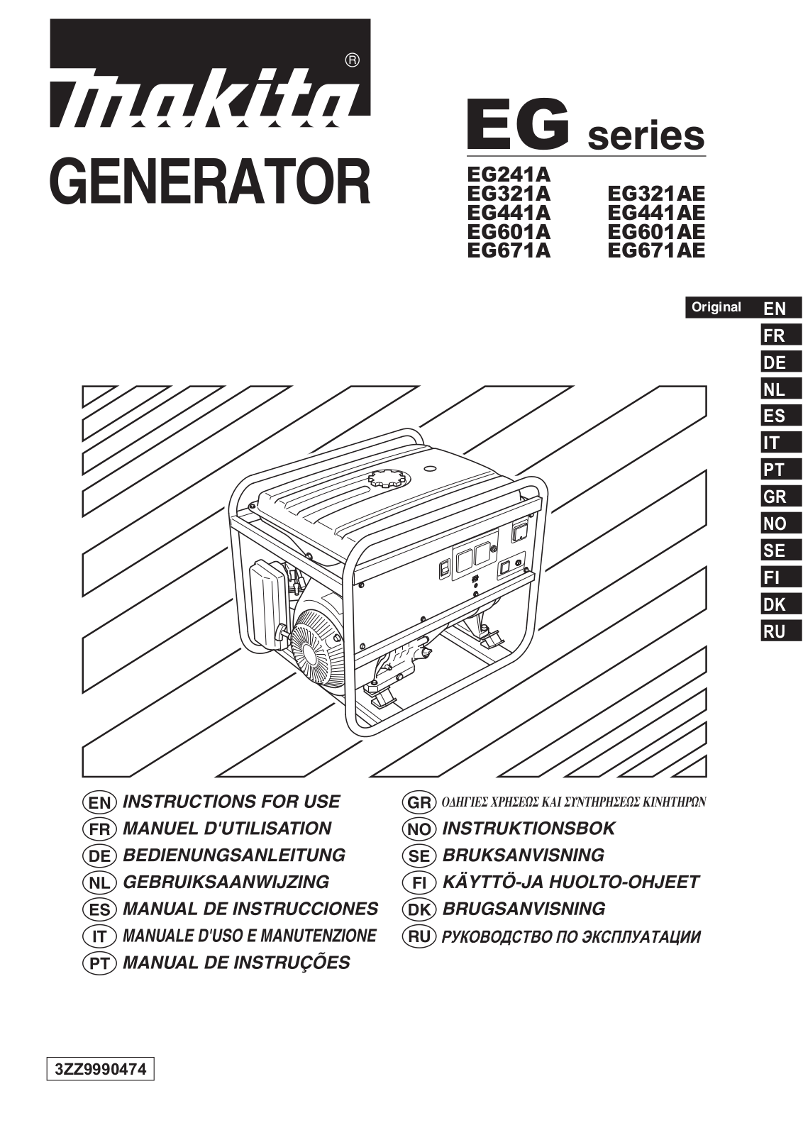 Makita EG601A, EG241A, EG441AE, EG671AE, EG321AE User Manual