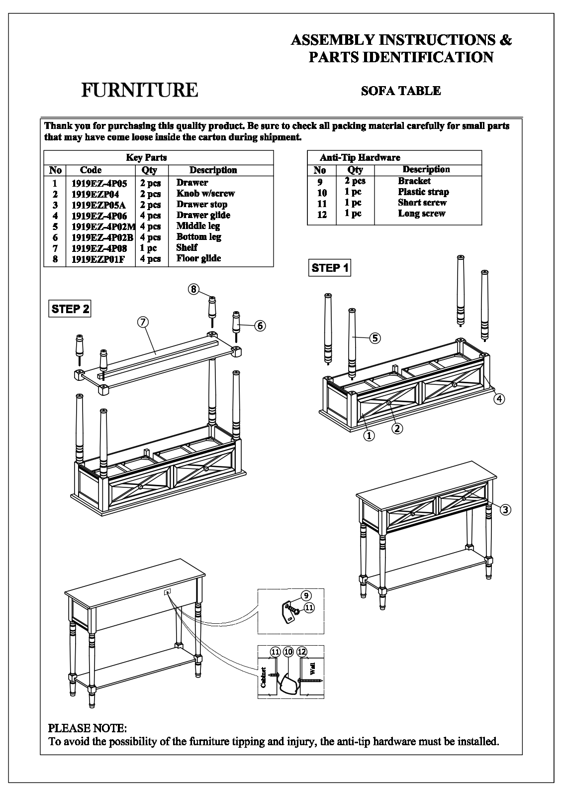 Sand & Stable W002935236 Installation & Assembly - ManualMachine.com