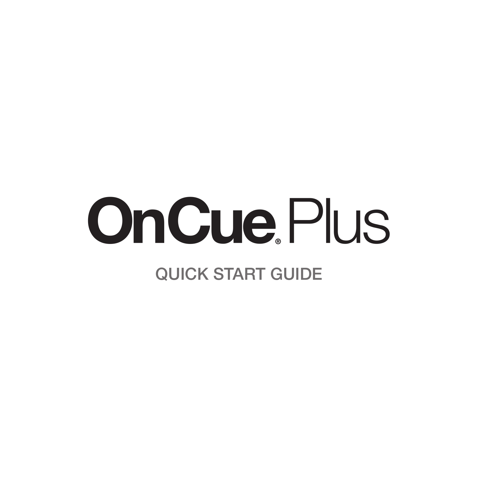 Kohler OnCue Plus Quick Start Manual