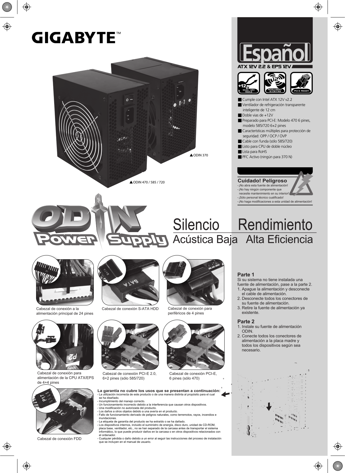 Gigabyte ODIN 370N, ODIN 585, ODIN 470, ODIN 370P, ODIN 720 User Manual