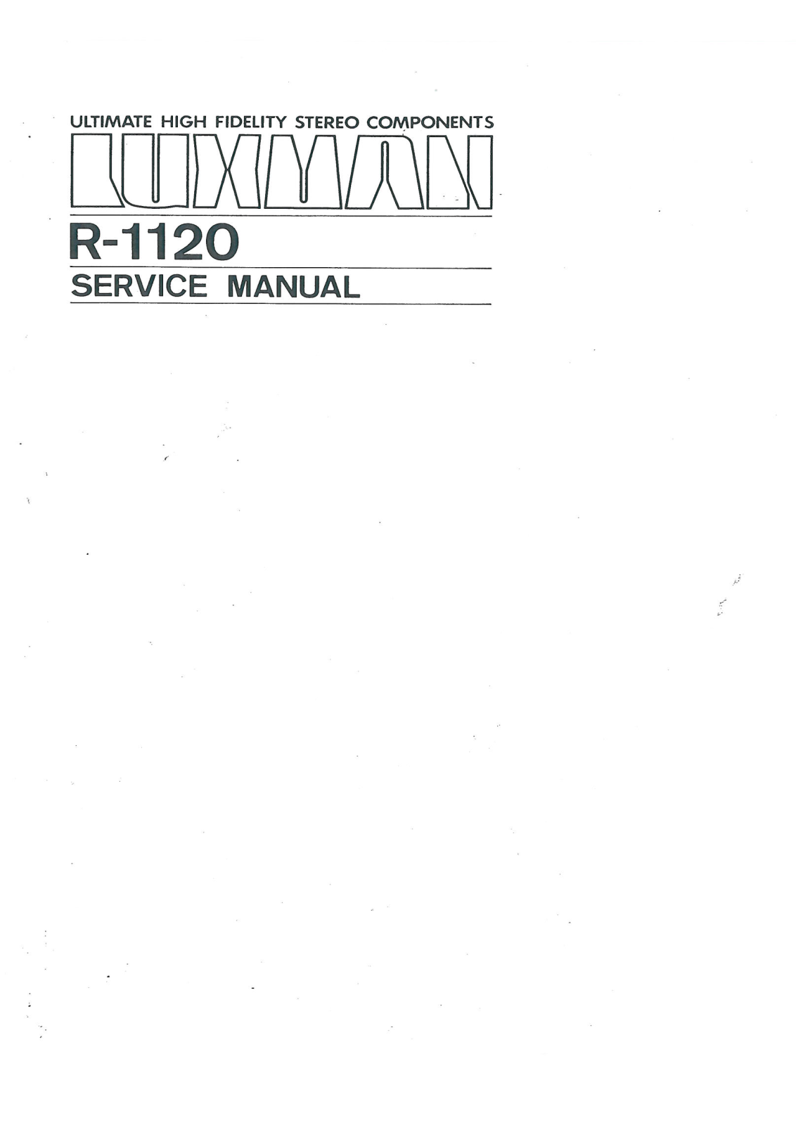 Luxman R-1120 Service manual