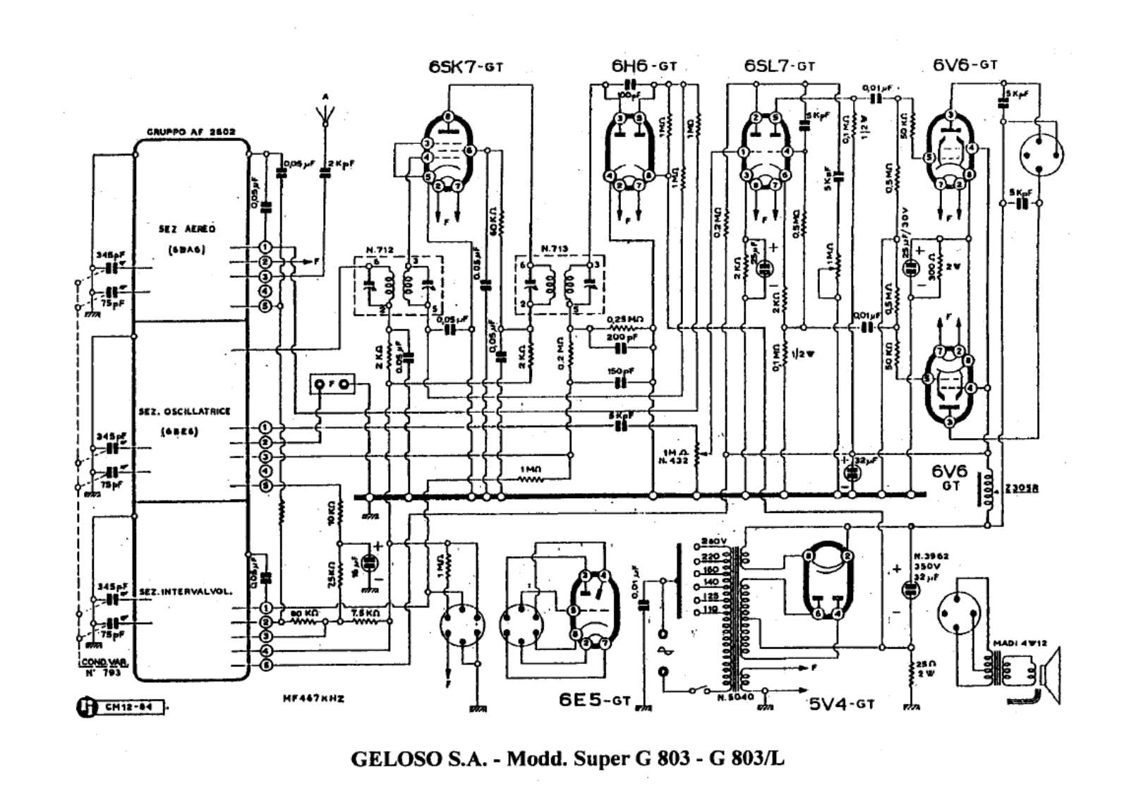 Geloso g803, g803l schematic