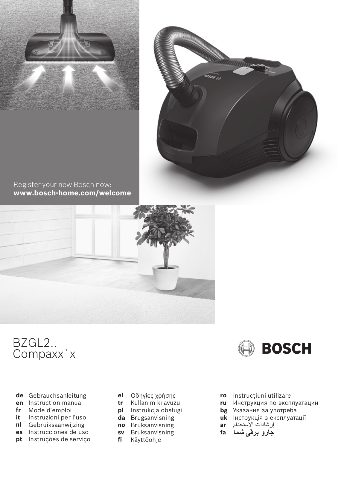 Bosch BZGL 2 A 312 User Manual