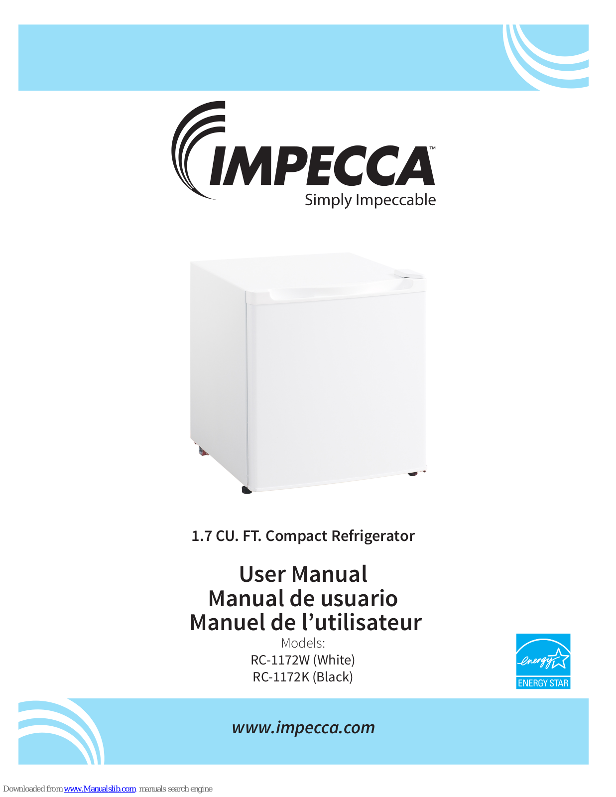 Impecca RC-1172W, RC-1172K User Manual