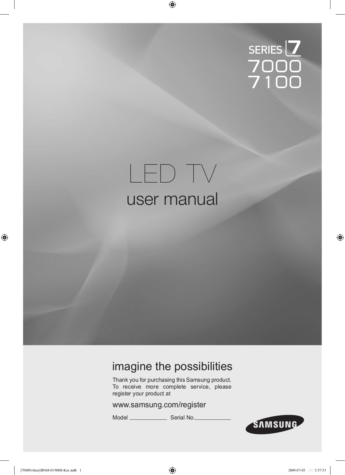 Samsung 7000 User Manual