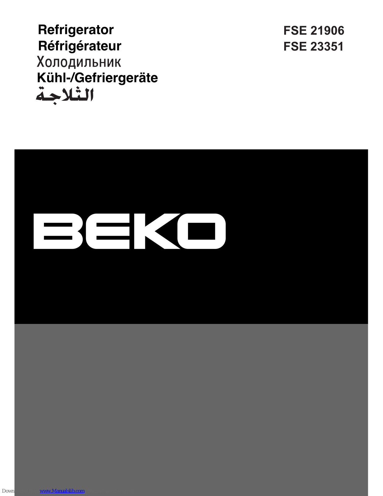 BEKO FSE21906 User Manual