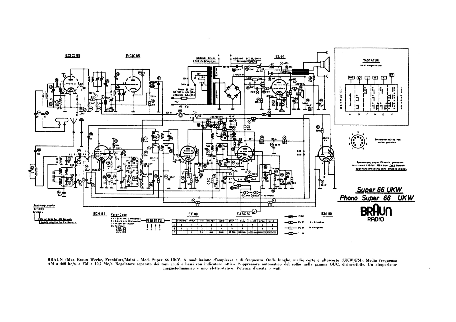 Braun super 66ukv schematic