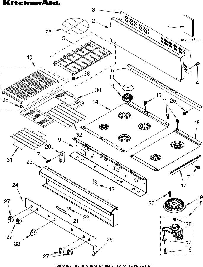 KitchenAid KGCP482KSS05 Parts List