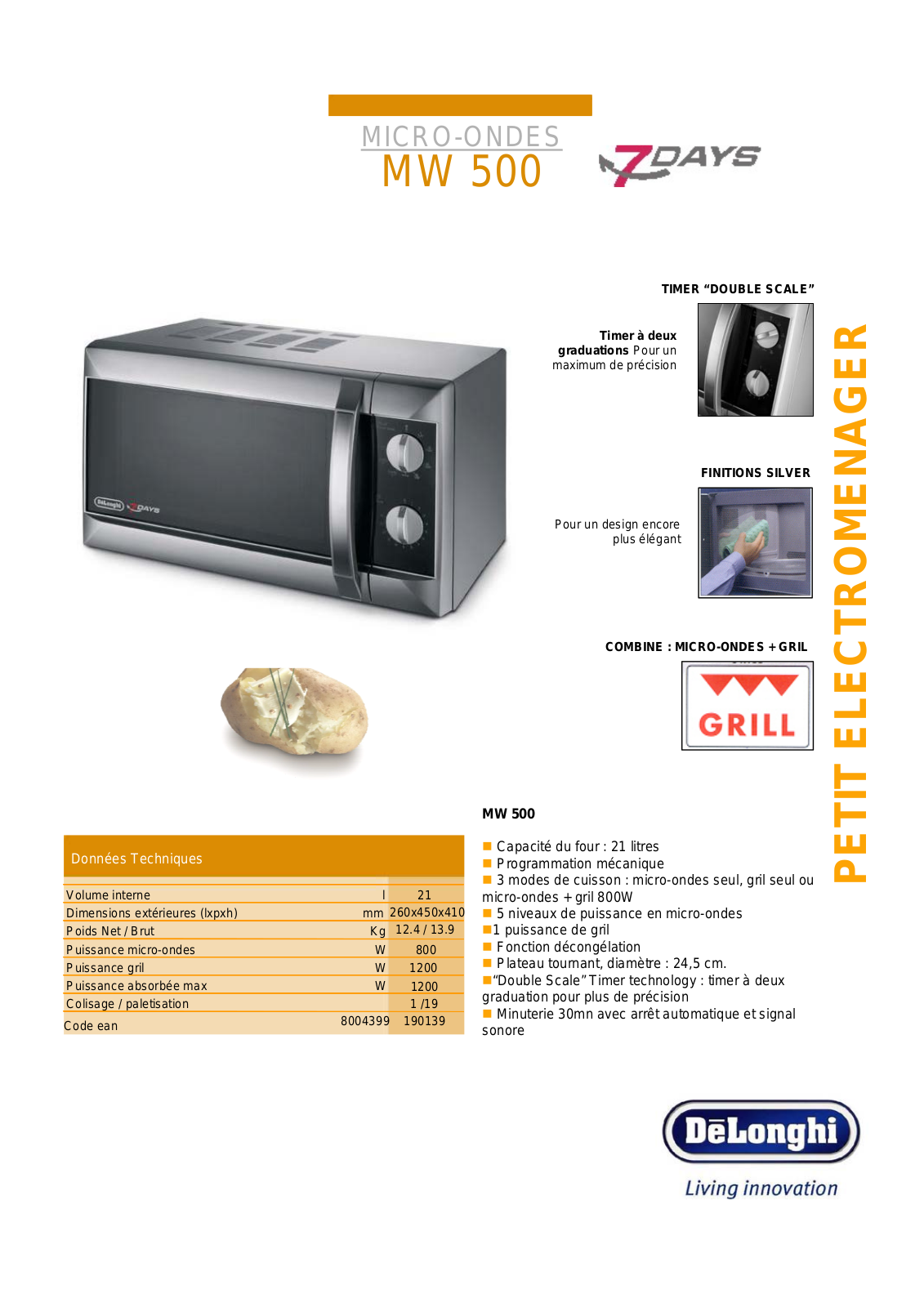 Delonghi MW 500 BROCHURE