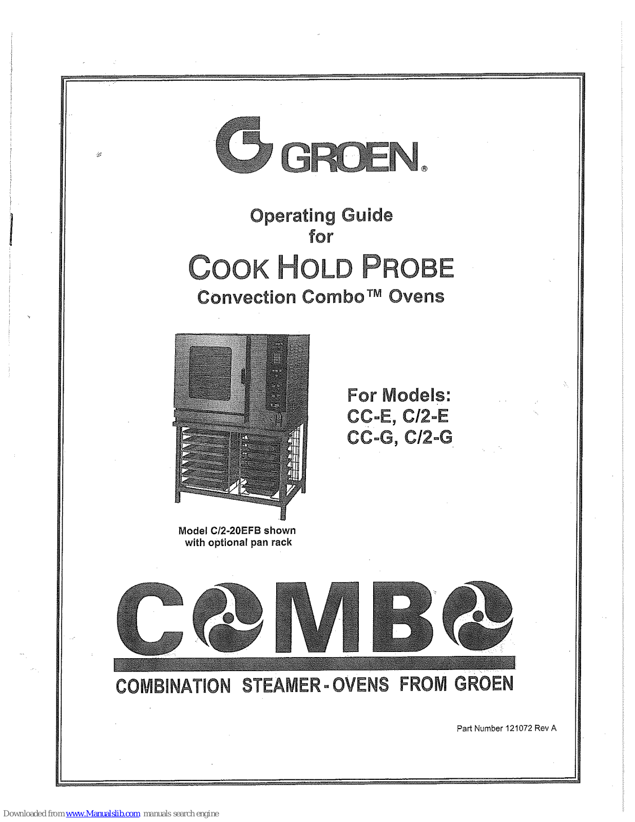 Groen CC-E, CC-G, Convection Combo C/2-E, Convection Combo C/2-G, Convection Combo CC-E User Manual