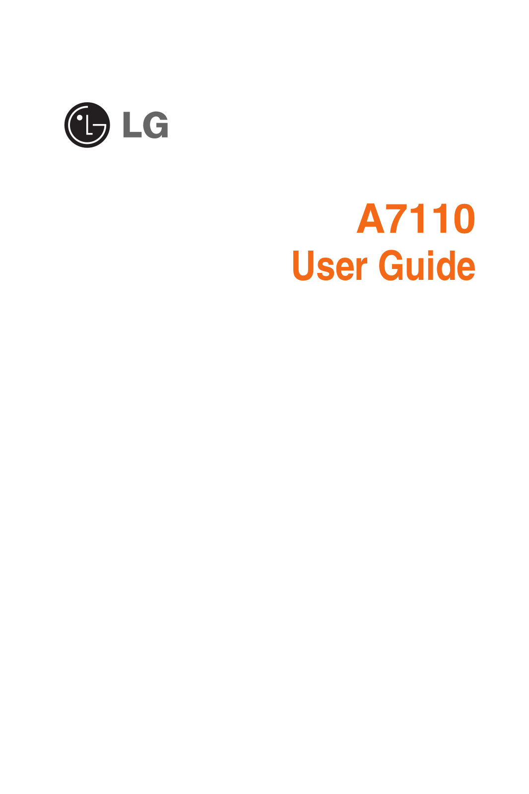 LG A7110 Users manual