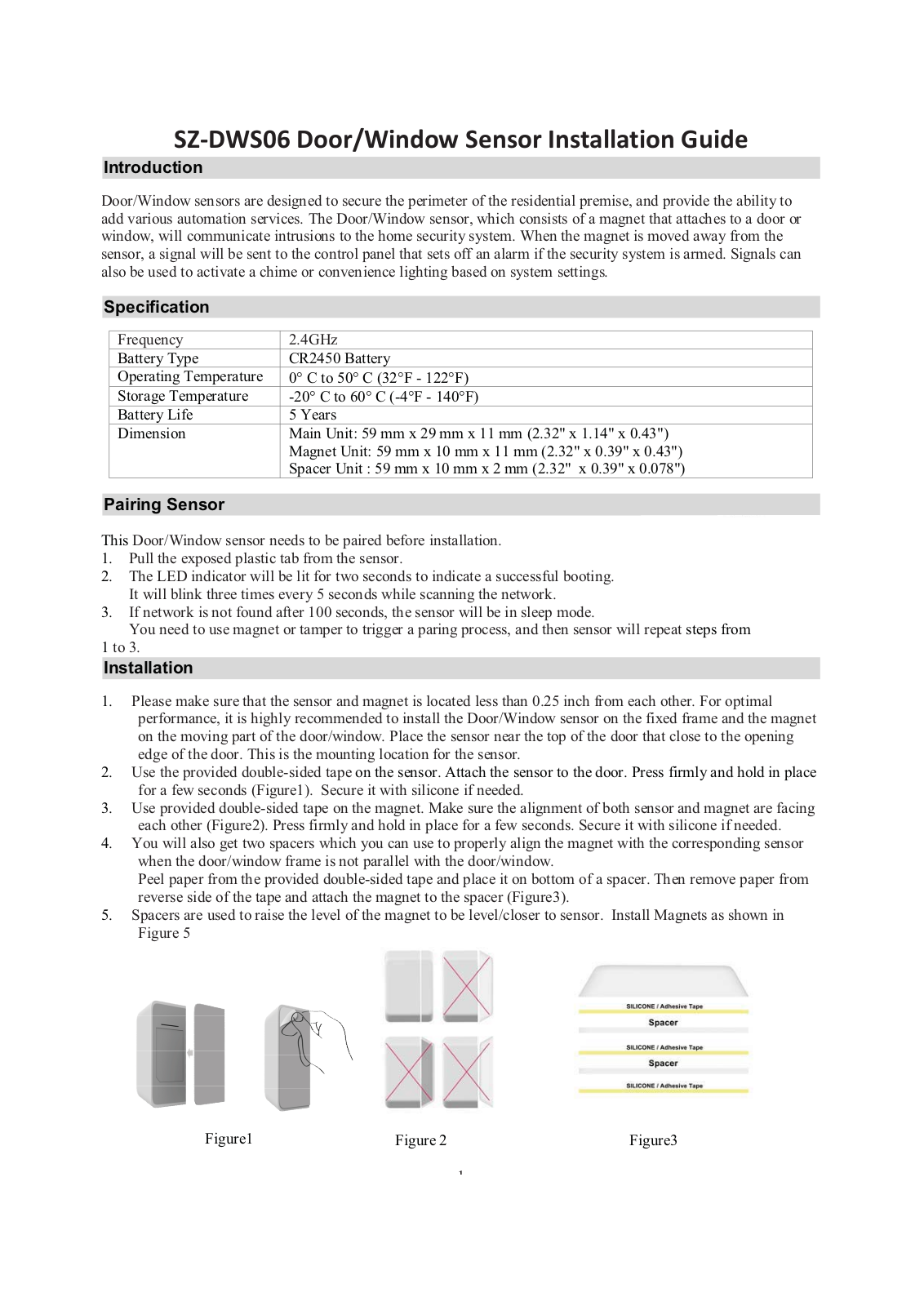 Sercomm SZDWS06 User Manual