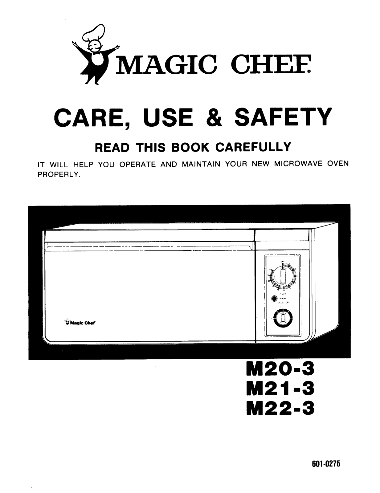 Magic Chef M20-3, M21-3, M22-3 Owner's Manual