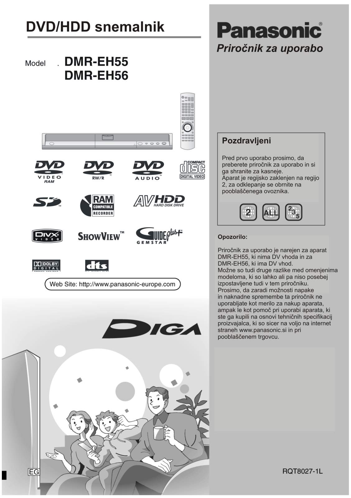 Panasonic DMR-EH56, DMR-EH55 User Manual