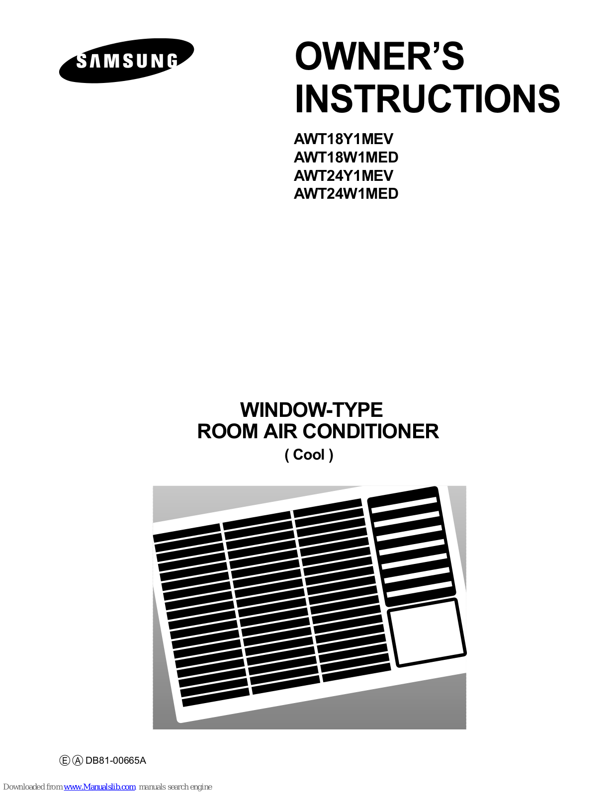 Samsung AW18Y1MEV, AW18Y1MED, AW24Y1MED, AW24Y1MEV, AW18W1MED Owner's Instructions Manual