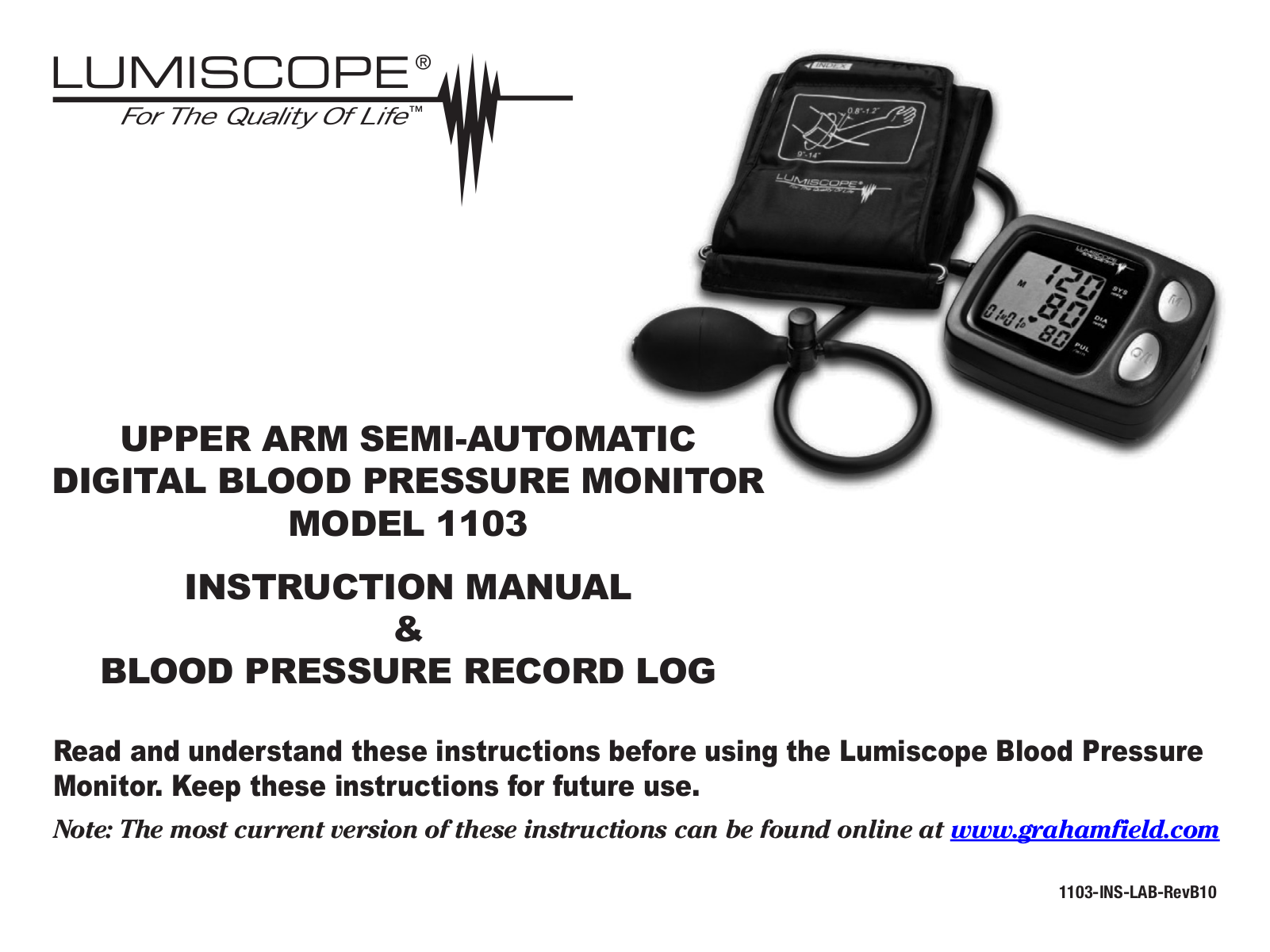 Lumiscope 1103 User Manual