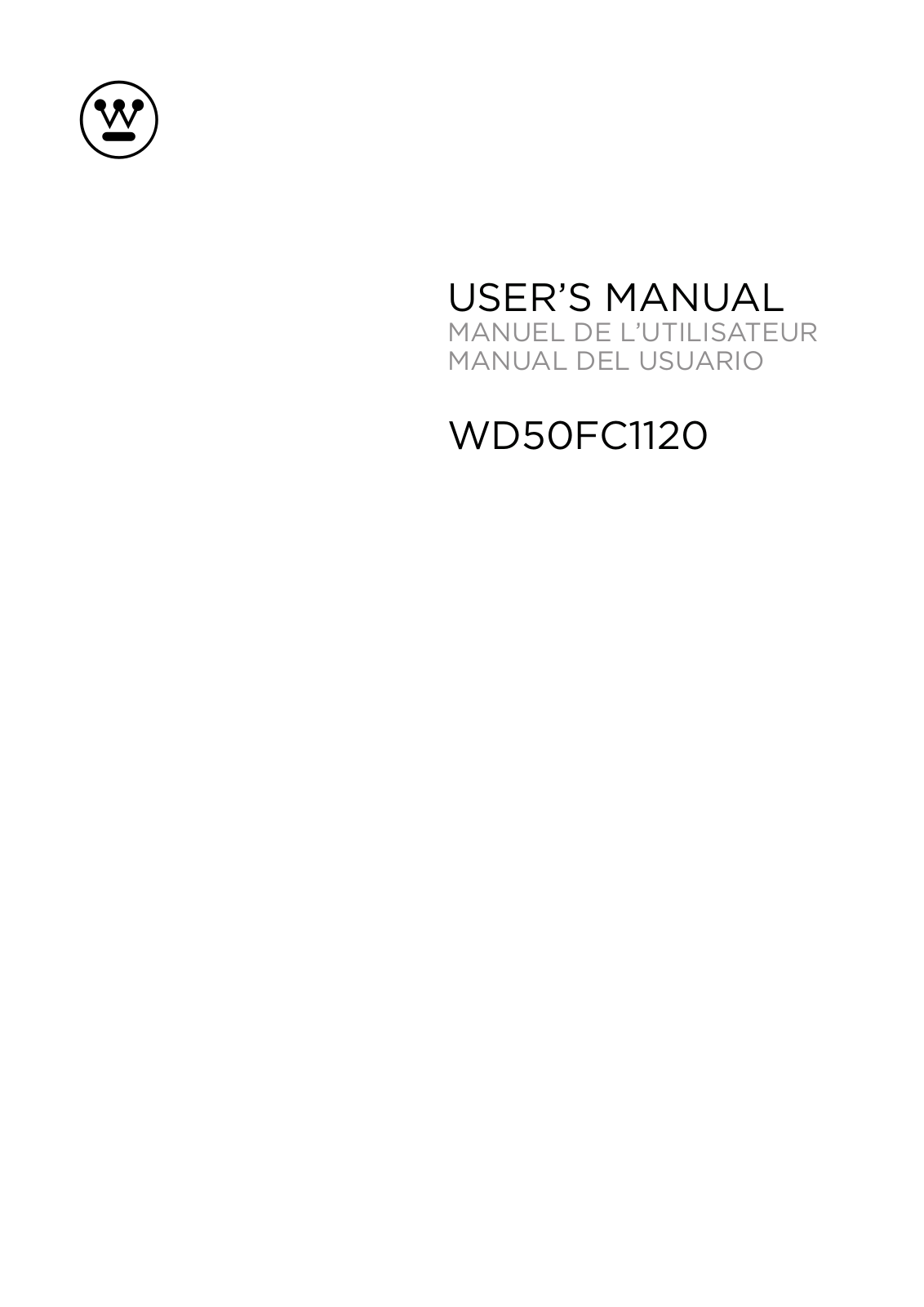 Westinghouse WD50FC1120 User Manual