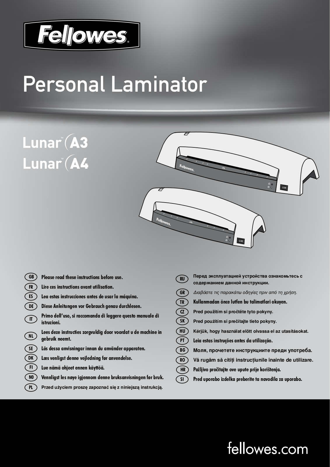 Fellowes Lunar User Manual