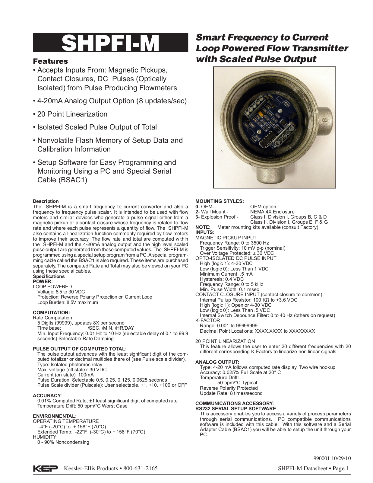 KEP SHPFI Data sheet