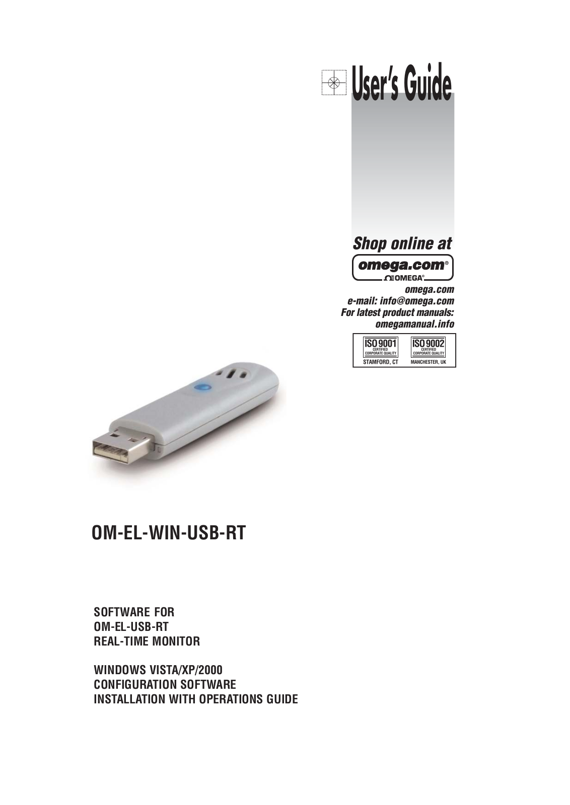 Omega Products OM-EL-WIN-USB-RT Installation  Manual