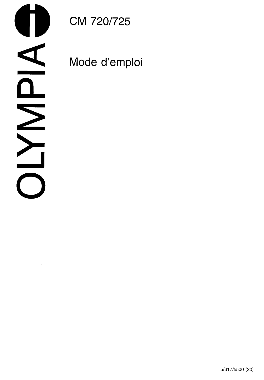 OLYMPIA CM 720 User Manual