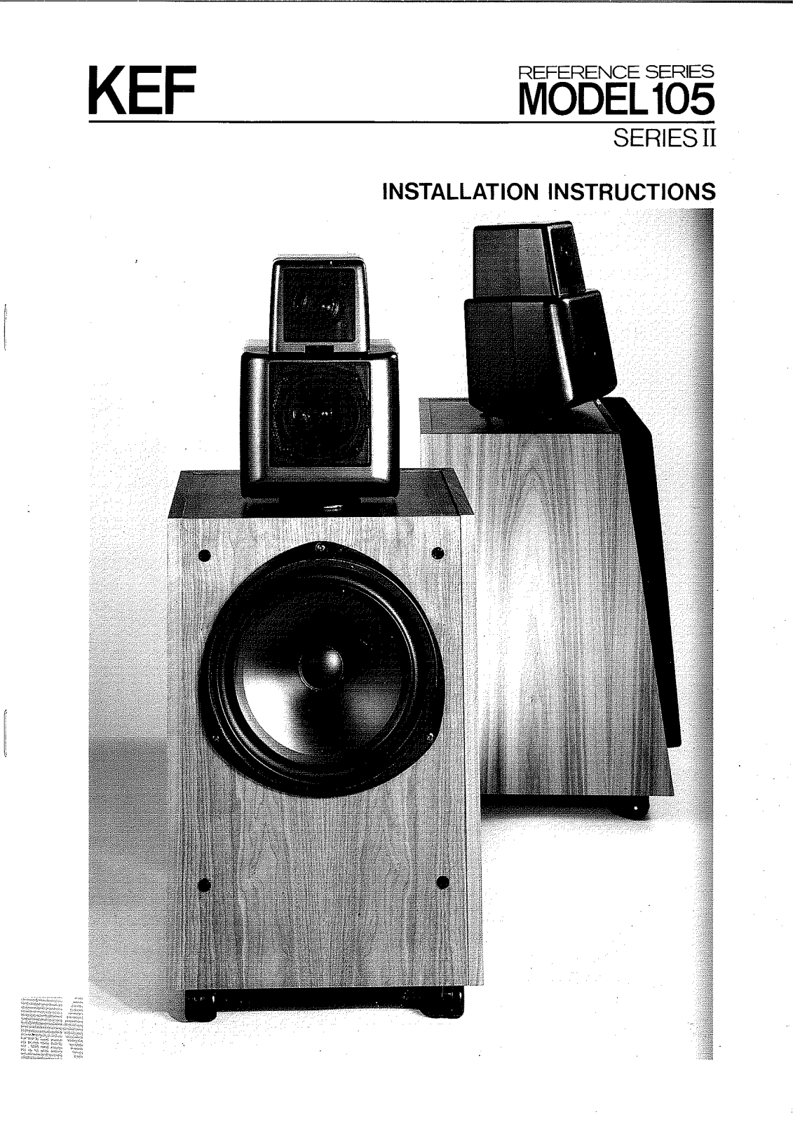 Kef 105 Series II User Manual