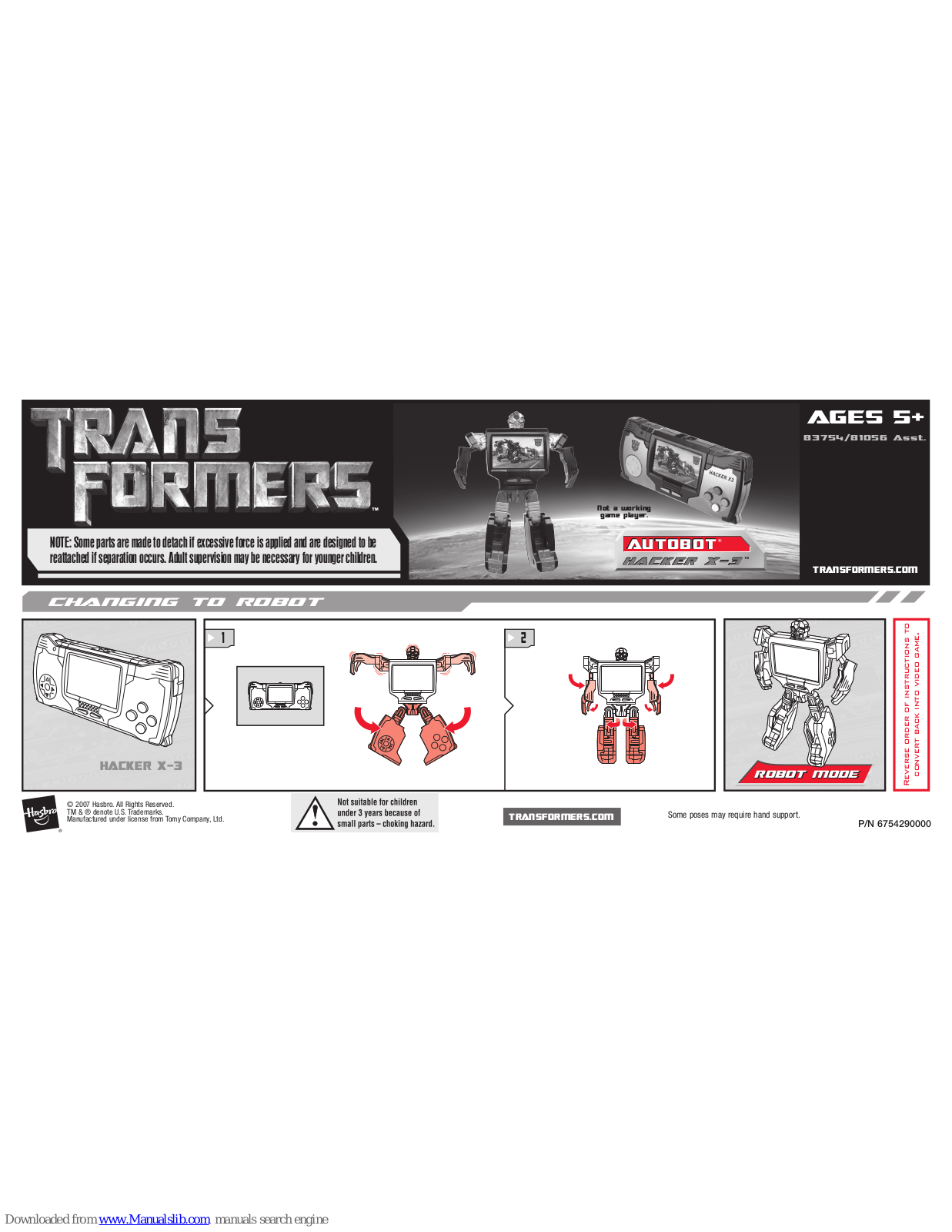 Hasbro 81056, 83754 Instructions Manual - ManualMachine.com