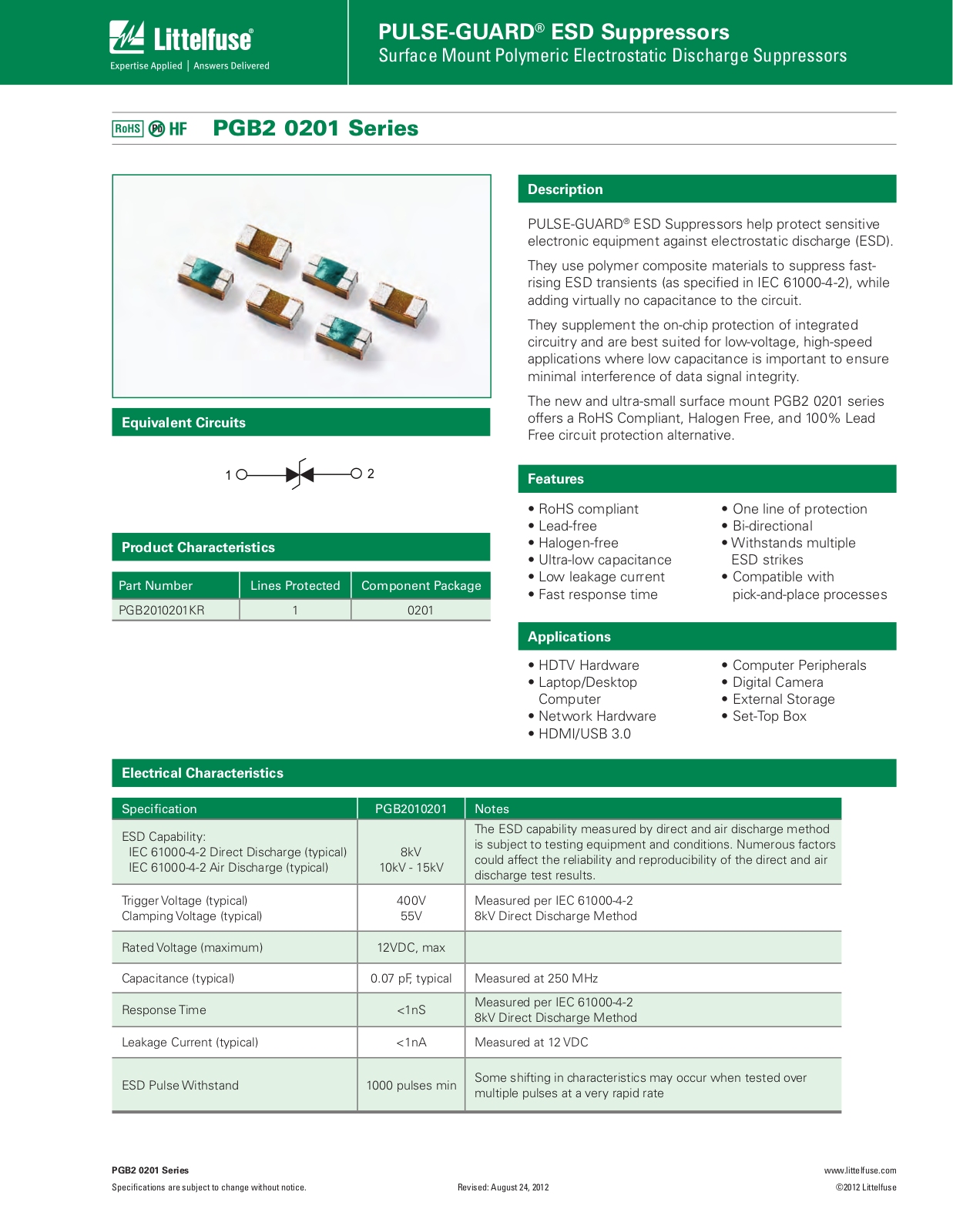 Littelfuse PGB2 0201 User Manual