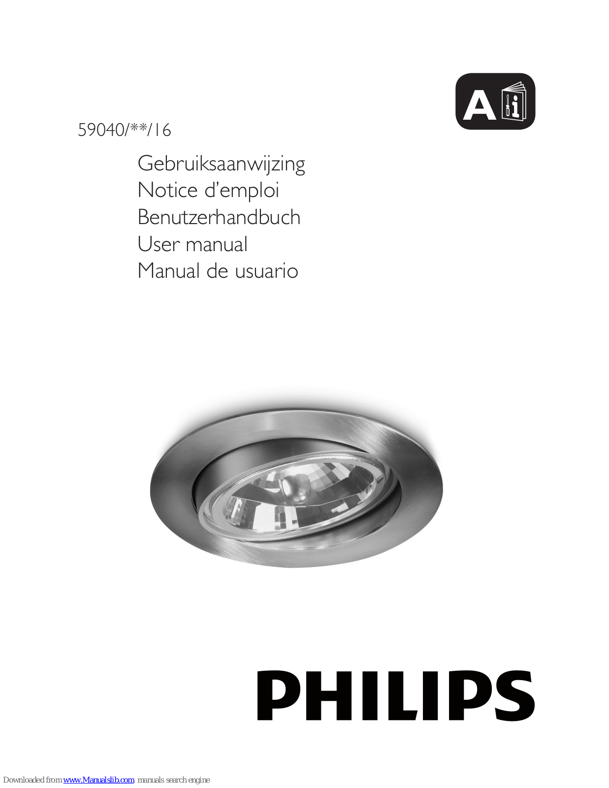 Philips 59040-17-16, 59040/**/16 User Manual - ManualMachine.com