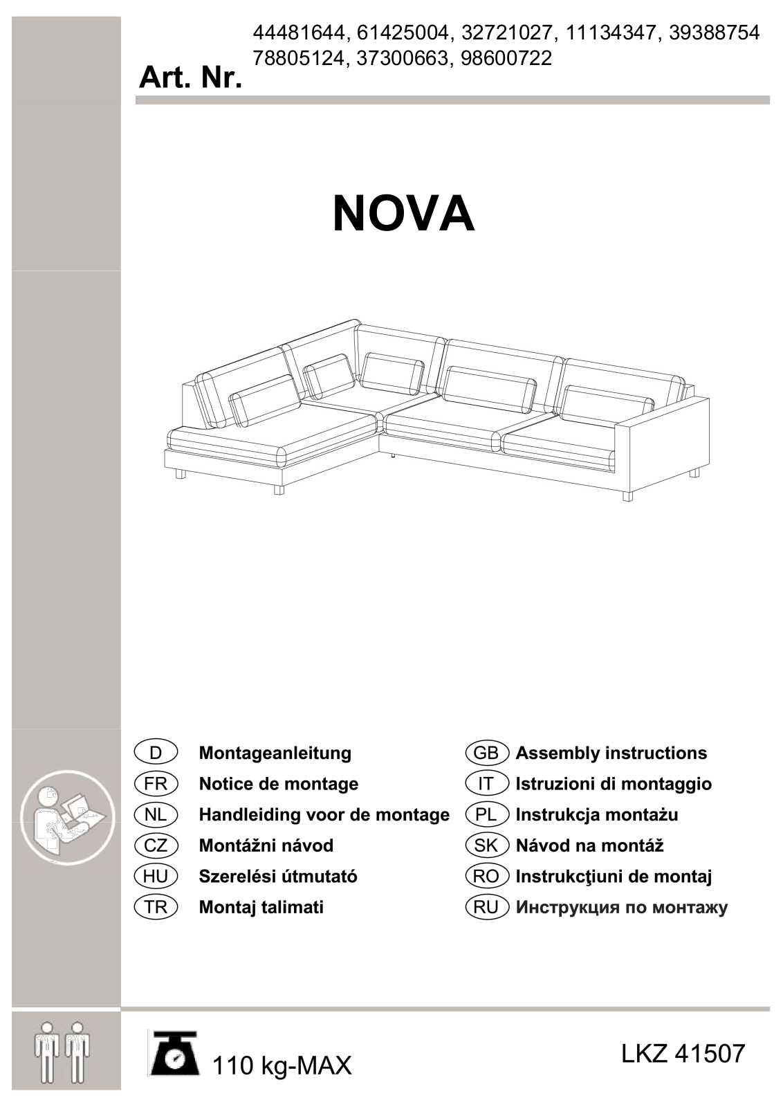 Home affaire Grono Assembly instructions