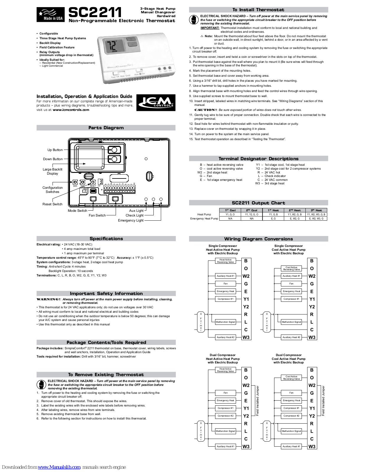 ICM Controls SC2211 Installation, Operation & Application Manual