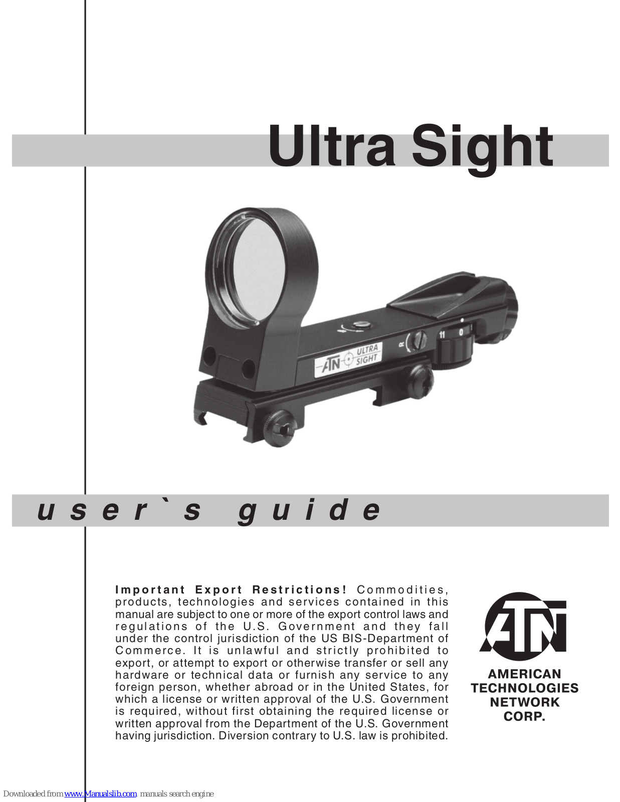 ATN Ultra Sight User Manual