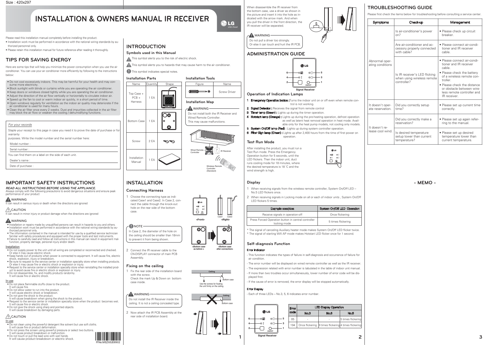 LG PWLRVN000 Owner’s Manual