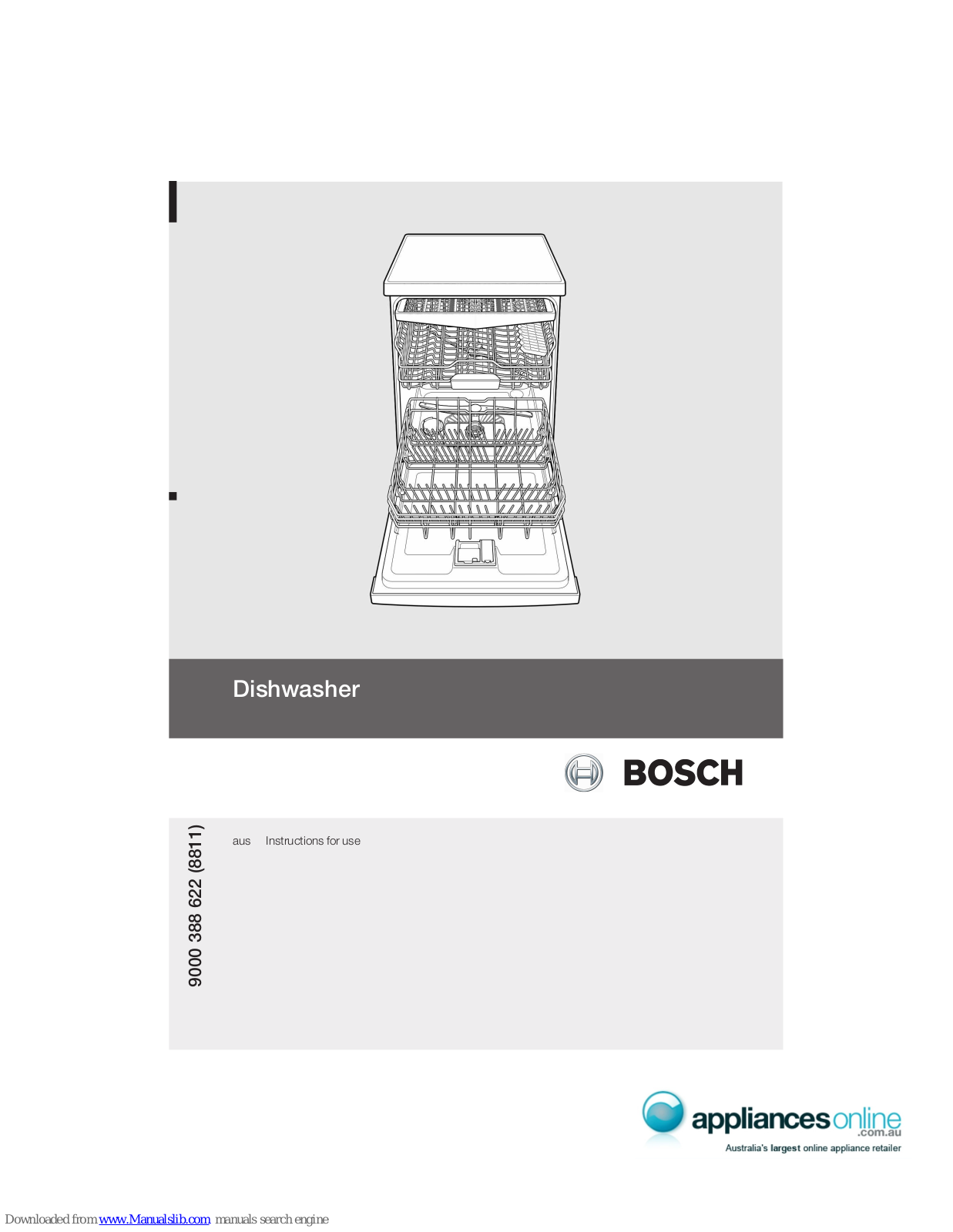 Bosch SMS68M02AUW Instructions For Use Manual