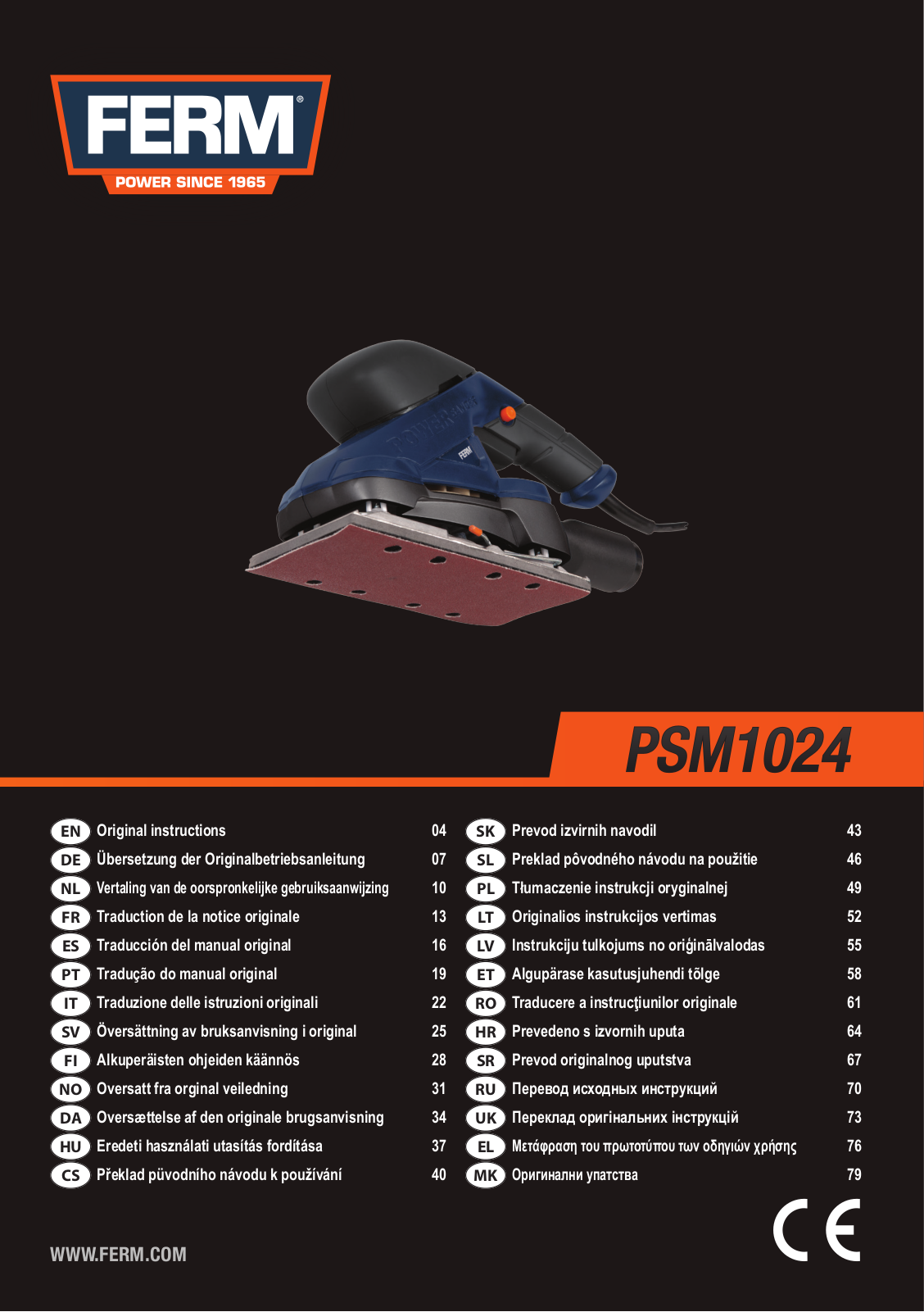 Ferm PSM1024 User manual