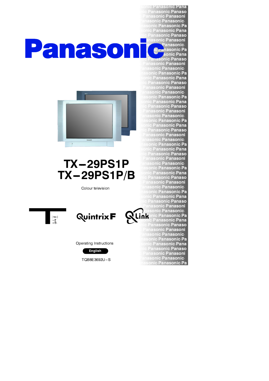 Panasonic TX-29PS1PB, TX-29PS1P User Manual