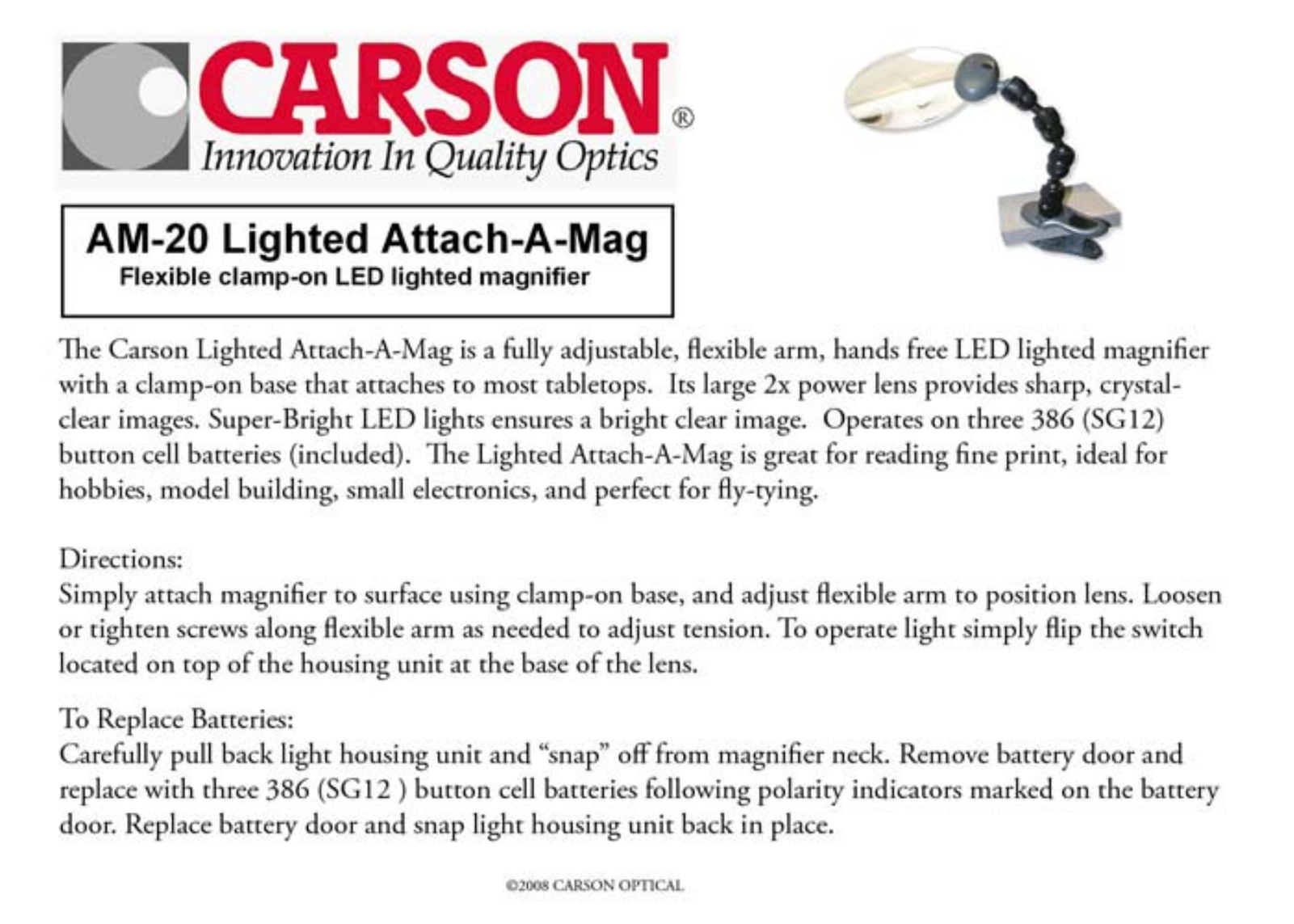 Carson Optical AM-20 User Manual