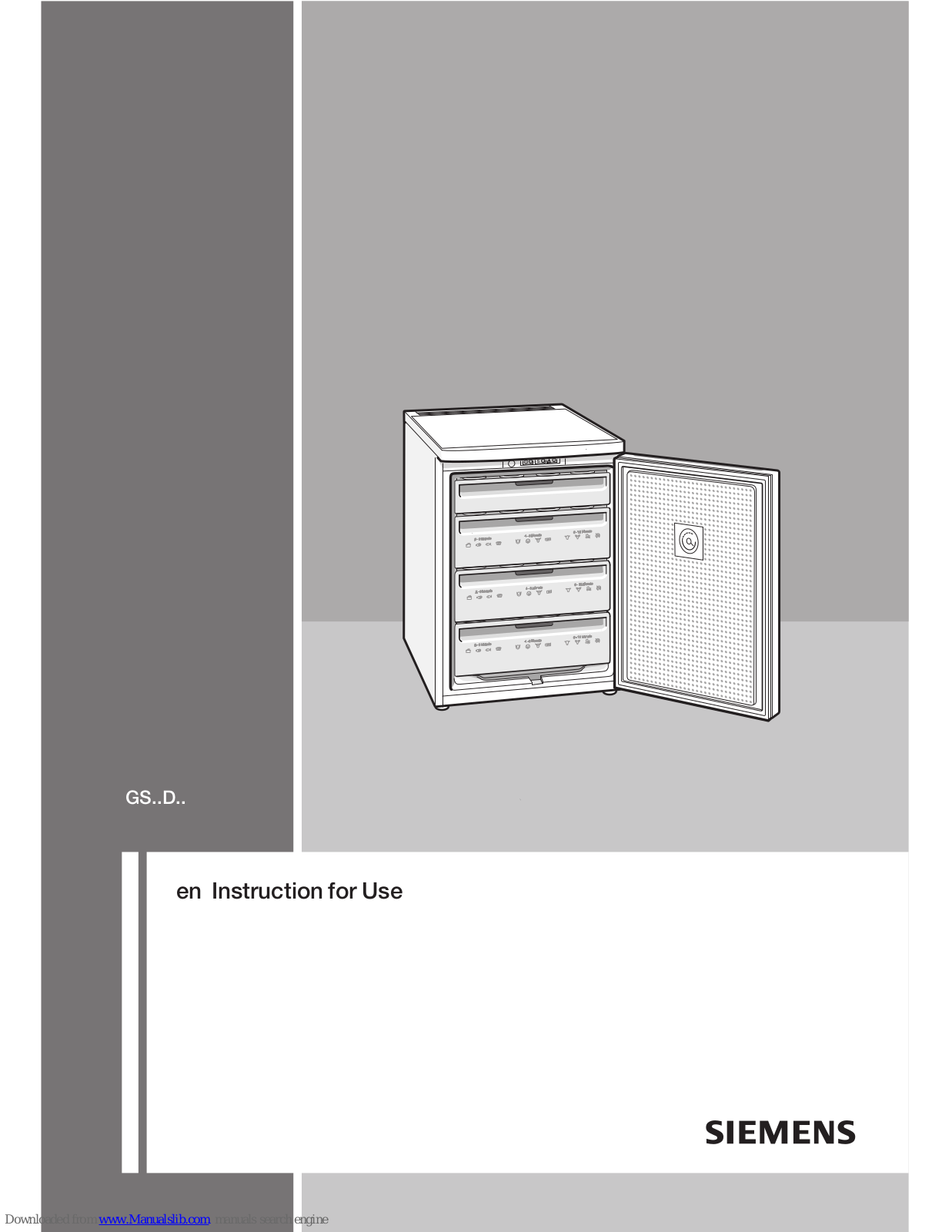 Siemens GS16VAW20G Instructions For Use Manual