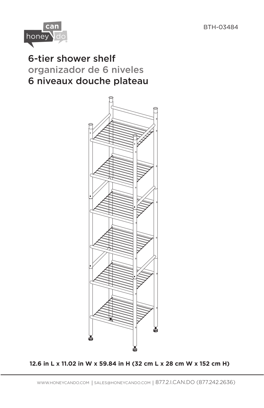 Honey-Can-Do BTH-03484 User Manual