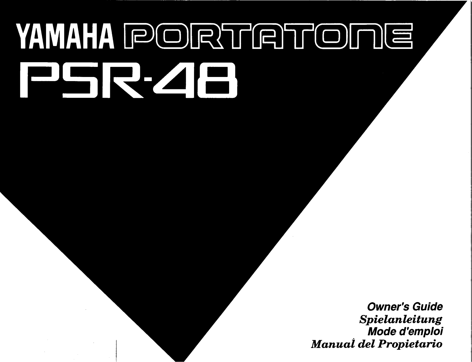 Yamaha PSR-48E User Manual