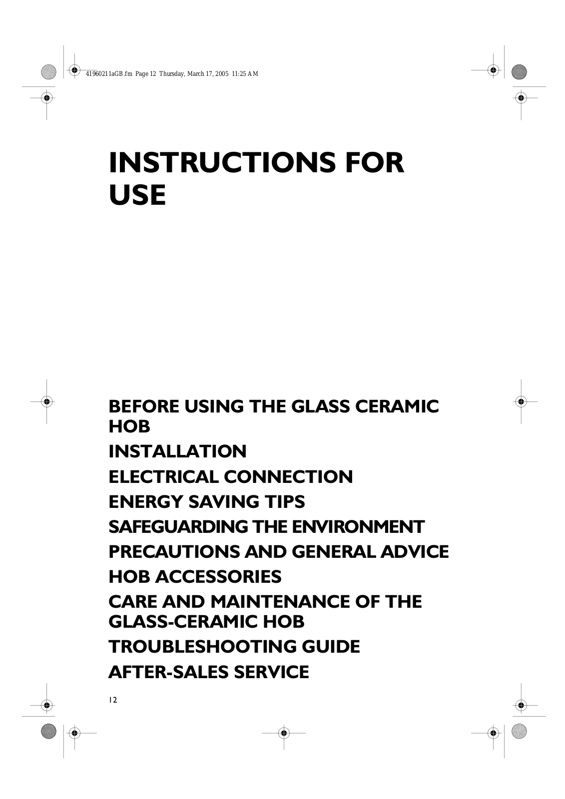 Whirlpool ETII 5640 NE/01, ETPI 5640 IN/01, ETPI 5740 IN/01, ETII 5740 NE/01 INSTRUCTION FOR USE