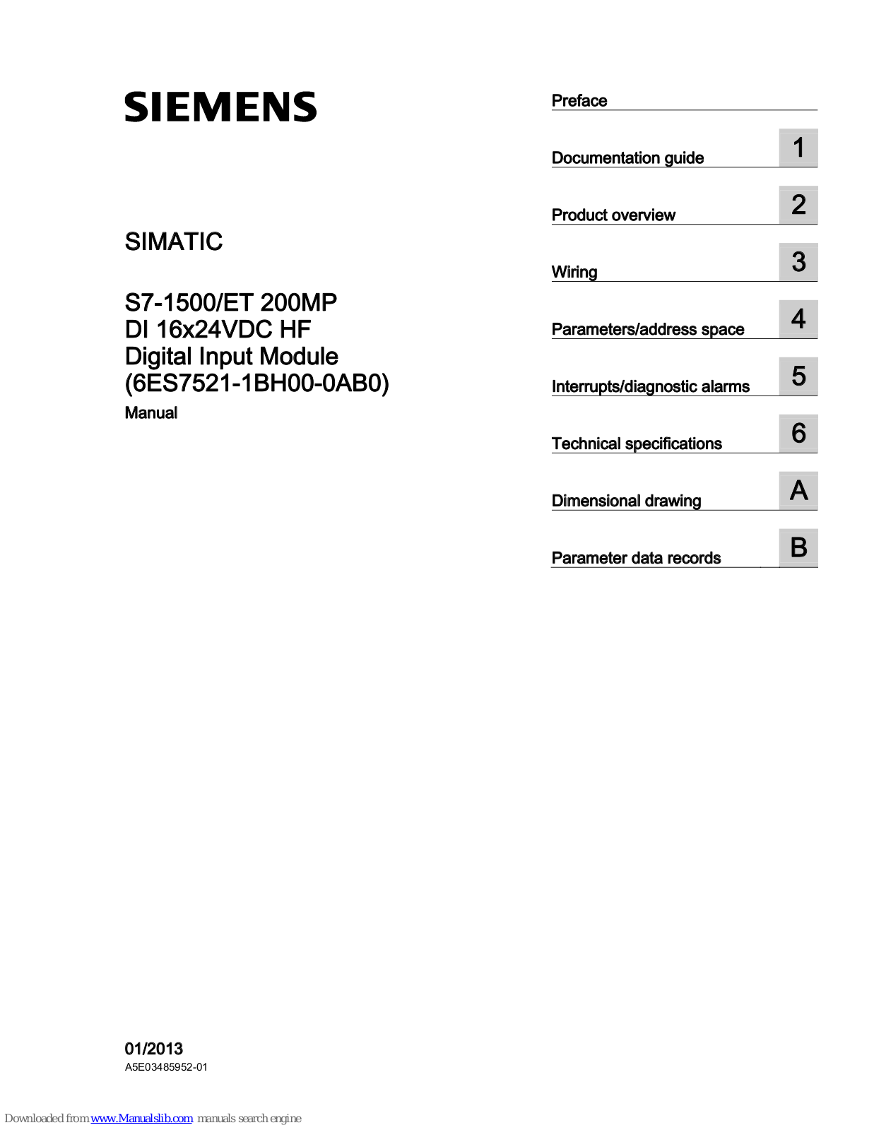 Siemens SIMATIC ET 200MP, SIMATIC S7-1500 User Manual