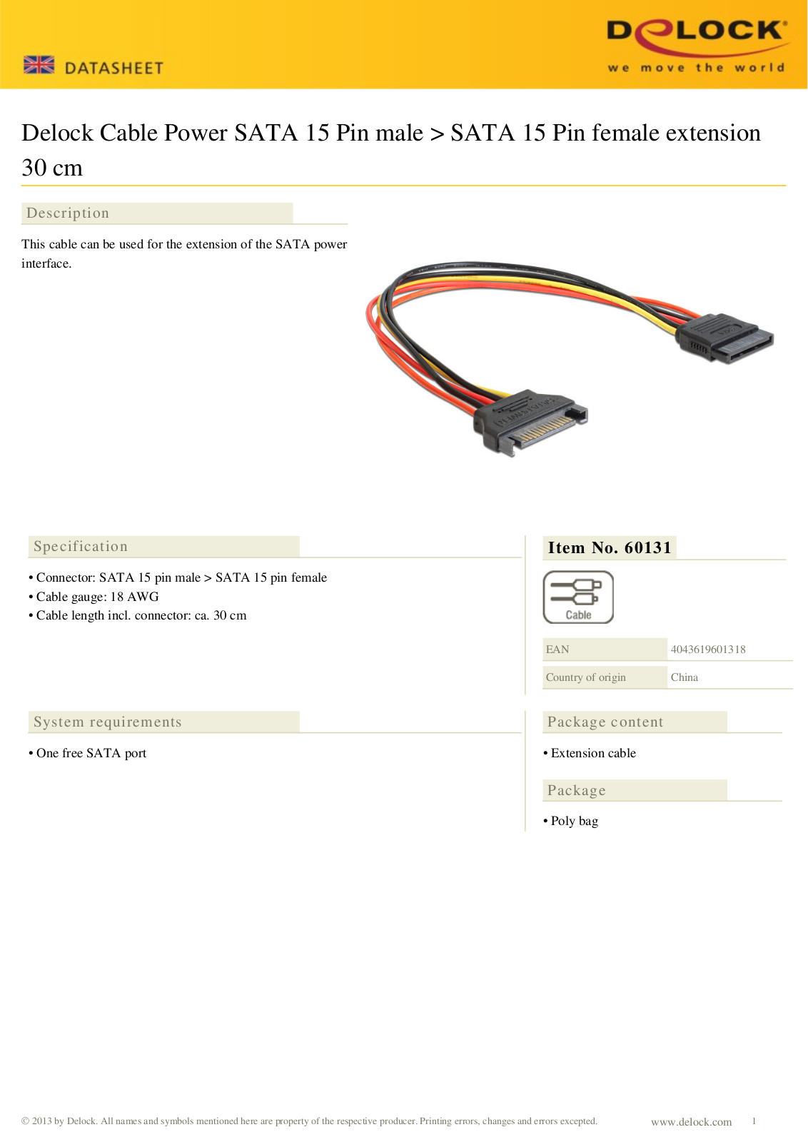 DeLOCK 60131 User Manual