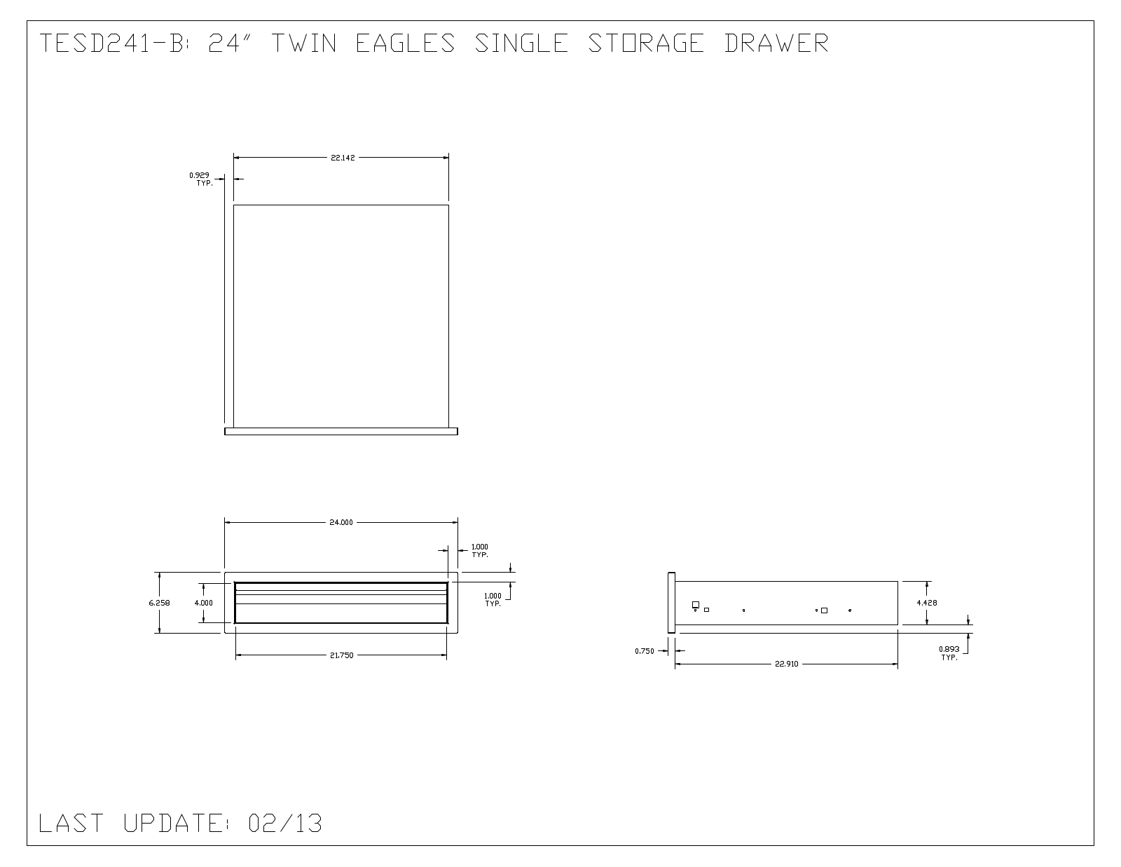 Twin Eagles TESD241B Specifications