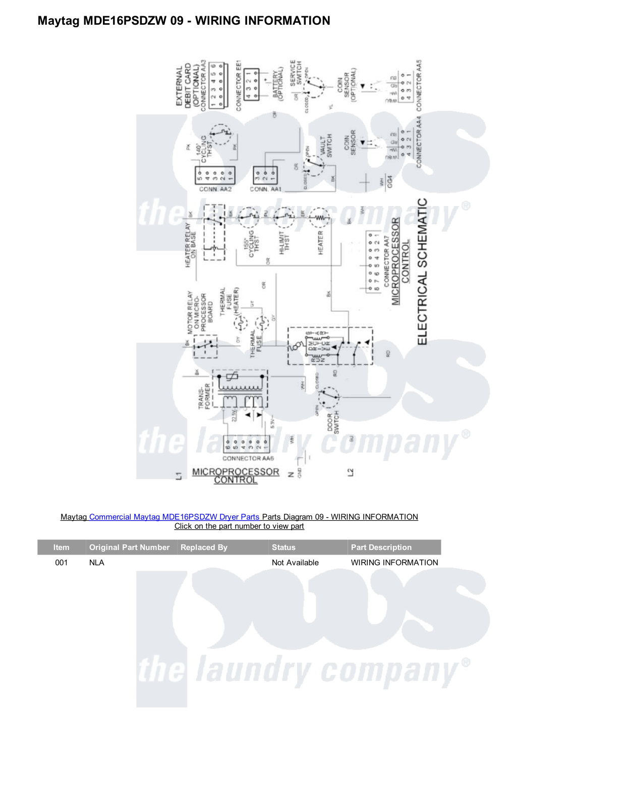 Maytag MDE16PSDZW Parts Diagram