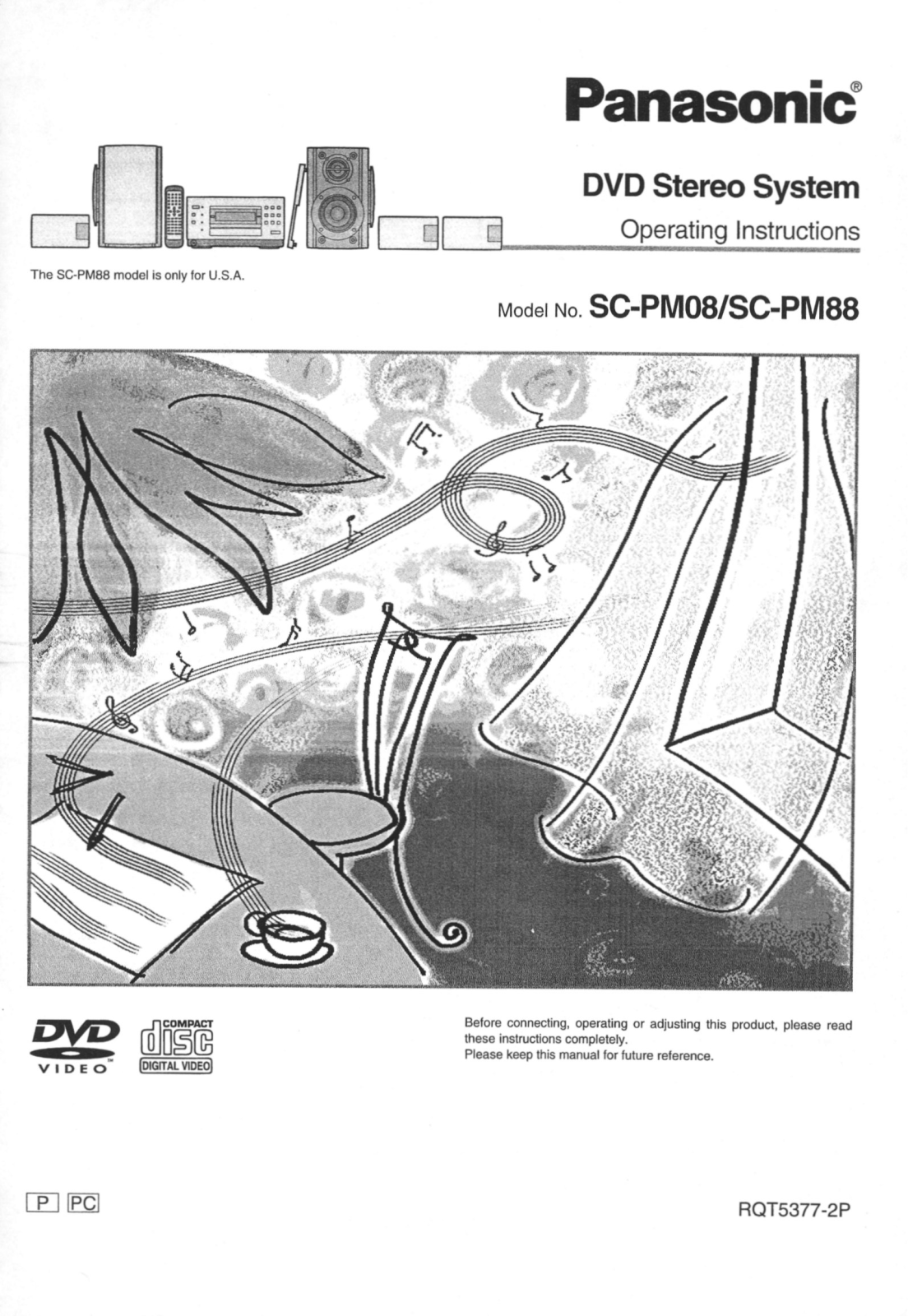 Panasonic SA-PM88, SA-PM08 User Manual