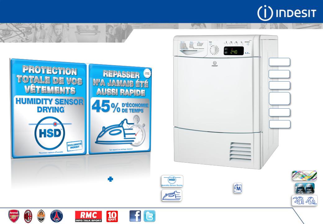 Indesit IDCEHG45B (FR) product sheet