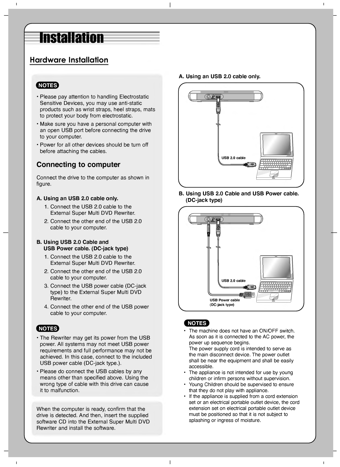 LG GSA-E50N User Manual