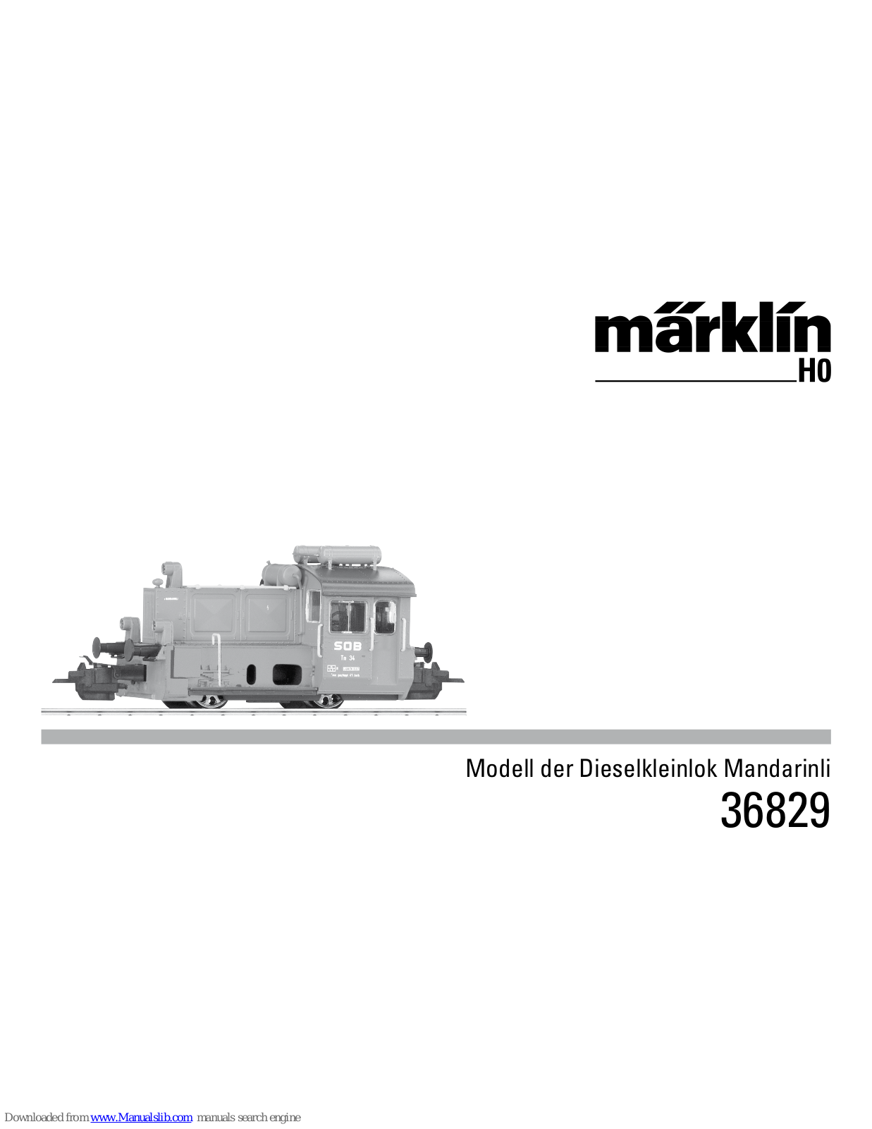 marklin 36829, 36827, 36819 User Manual