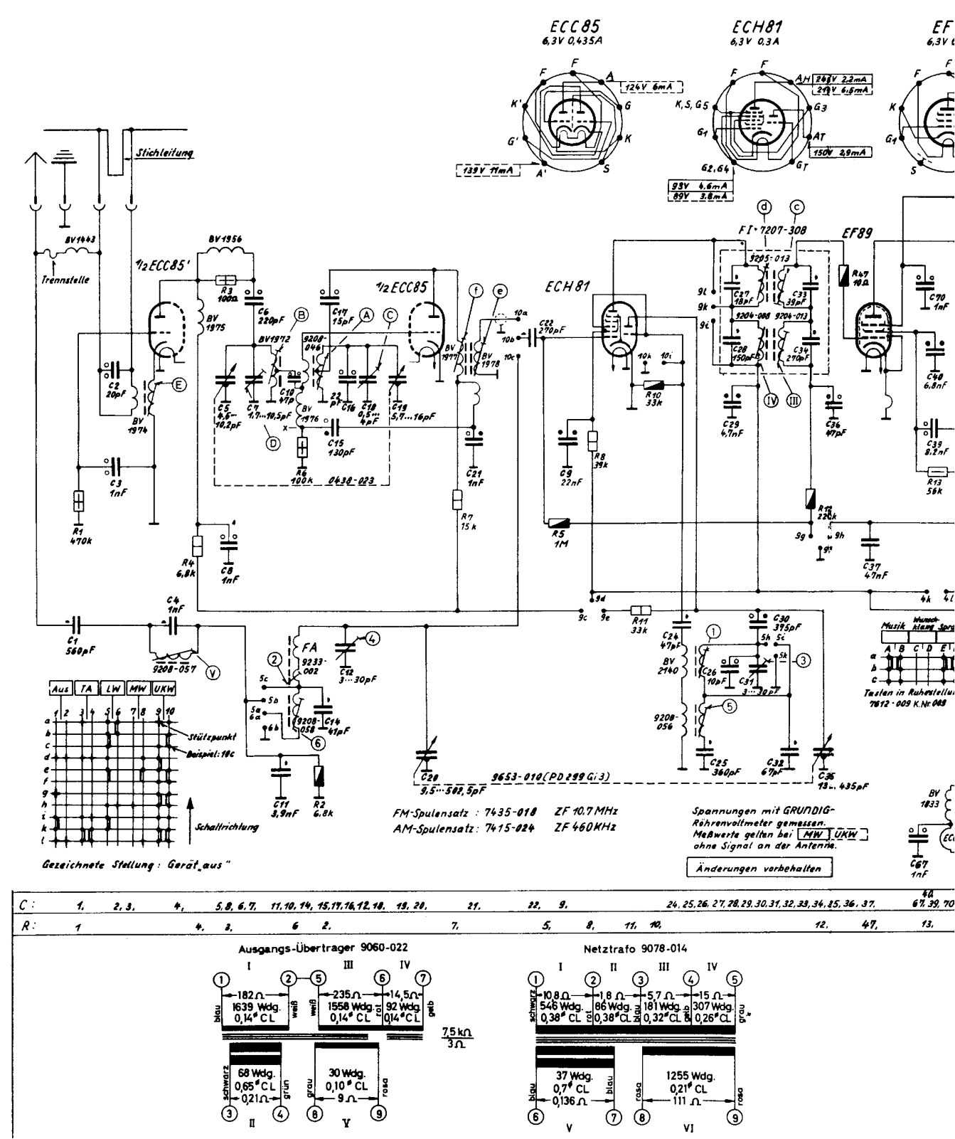 Grundig 2098 Schematic